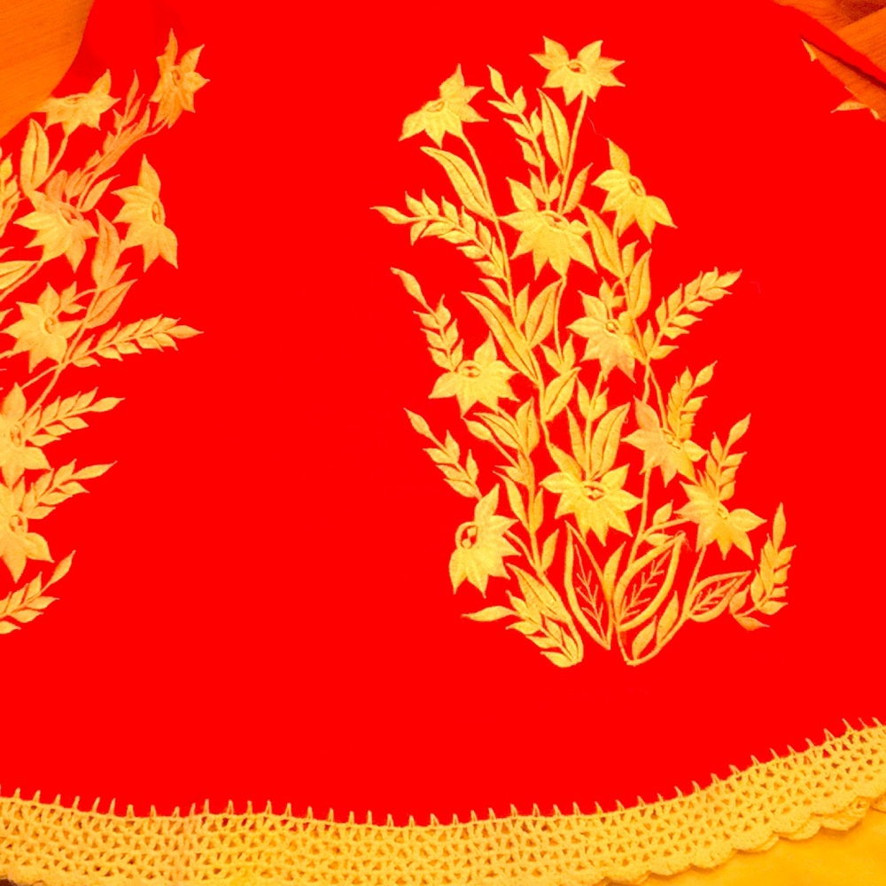 Wrap-around, hand-embroidered skirt from Israel